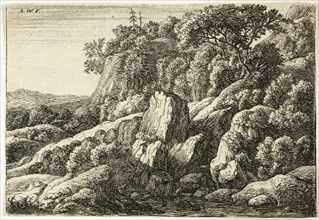 Rocky Landscape, n.d., Anthoni Waterlo, Dutch, 1609-1690, Holland, Etching on paper, 114 x 166 mm