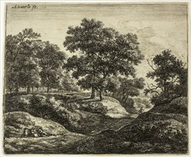 Family Resting, n.d., Anthoni Waterlo, Dutch, 1609-1690, Holland, Etching on paper, 136 x 166 mm