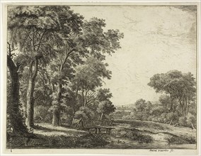 The Entrance to the Forest by the Little Wooden Bridge, n.d., Anthoni Waterlo, Dutch, 1609-1690,
