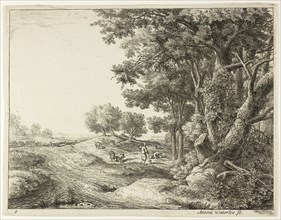 Peasant with a Shovel, n.d., Anthoni Waterlo, Dutch, 1609-1690, Holland, Etching on paper, 215 x