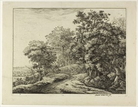 Two Men in the Hollow, n.d., Anthoni Waterlo, Dutch, 1609-1690, Holland, Etching on paper, 218 x