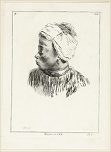 Head of Negro (profile), n.d., Anne Claude Philippe Caylus, French, 1692-1765, France, Etching and