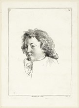 Boy’s Head (turned to right), n.d., Anne Claude Philippe Caylus, French, 1692-1765, France, Etching