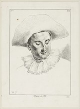 Man’s Head (with hat and ruff), n.d., Anne Claude Philippe Caylus, French, 1692-1765, France,