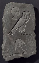 Relief Plaque Depicting Hieroglyphic Signs, Early Ptolemaic Period (about 300 BC), Egyptian, Egypt,