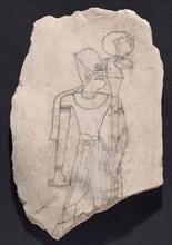 Sketch of a King, New Kingdom, Dynasty 19–20 (about 1295–1069 BC), Egyptian, Egypt, Limestone and