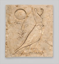 Relief Plaque Depicting the God Horus as a Falcon, Late Period–Ptolemaic Period (664–30 BC),