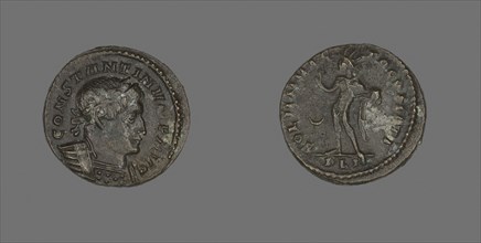 Coin Portraying Emperor Constantine I, AD 318, Roman, minted in London, Roman Empire, Bronze, Diam.