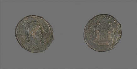 Coin Portraying Emperor Constantine I, AD 318/319, Roman, Roman Empire, Bronze, Diam. 1.8 cm, 2.27