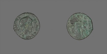 Coin Portraying Emperor Constans, after April AD 340, Roman, minted in Trier, Roman Empire, Bronze,