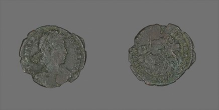 Coin Portraying Emperor Constantius II, AD 337/361, Roman, minted in Aquileia, Roman Empire,
