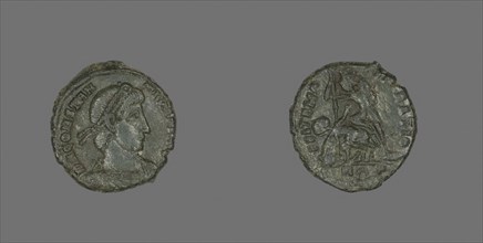 Coin Portaying Emperor Constantius II, AD 337/361, Roman, minted in Aquileia, Roman Empire, Bronze,