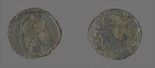 Coin Portraying Emperor Constantius, AD 250/306, Roman, Roman Empire, Bronze, Diam. 1.6 cm, 1.59 g