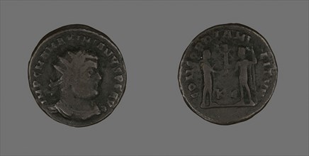 Coin Portraying Emperor Maximianus, AD 286/305, Roman, Roman Empire, Bronze, Diam. 2.1 cm, 2.46 g