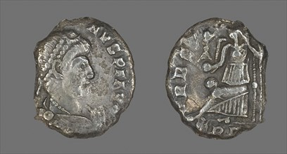 Coin Portraying an Emperor, late 4th century AD, Roman, Roman Empire, Silver, Diam. 1.5 cm, 1.30 g