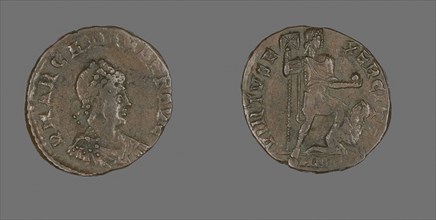 Coin Portraying Emperor Arcadius, AD 383/408, Roman, Roman Empire, Bronze, Diam. 2.3 cm, 4.41 g