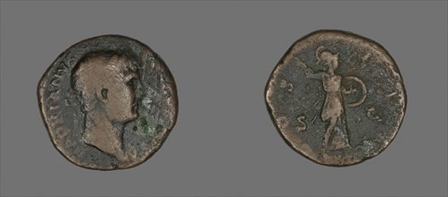 Sestertius (Coin) Portraying Emperor Hadrian, AD 117/138, Roman, Roman Empire, Bronze, Diam. 2.7