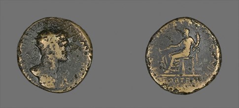 Dupondius (Coin) Portraying Emperor Hadrian, AD 117/138, Roman, Roman Empire, Bronze, Diam. 2.7 cm,