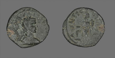 Coin Portraying an Emperor, end of 3rd century BC (?), Greek, Ancient Greece, Bronze?, Diam. 2.3