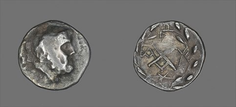 Hemidrachm (Coin) Depicting the God Zeus Amarios, 191/146 BC, Greek, minted in Elis, Ancient