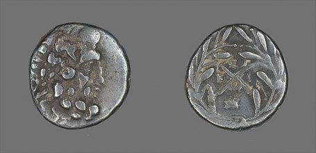 Hemidrachm (Coin) Depicting the God Zeus Amarios, 234/146 BC, Greek, minted in Megalopolis,