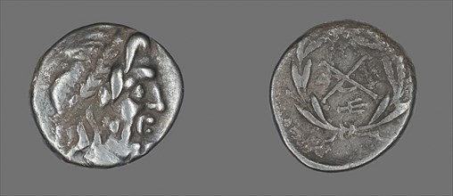 Hemidrachm (Coin) Depicting the God Zeus Amarios, 222/146 BC, Greek, minted in Mantineia,