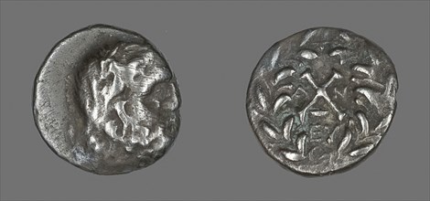 Hemidrachm (Coin) Depicting the God Zeus Amarios, 222/146 BC, Greek, Ancient Greece, Silver, Diam.