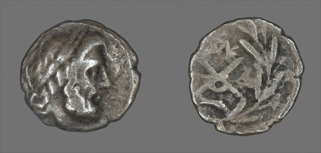 Hemidrachm (Coin) Depicting the God Zeus Amarios, 280/146 BC, Greek, minted in Dyme, Ancient