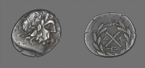 Hemidrachm (Coin) Depicting the God Zeus Amarios, before 222 BC, Greek, minted in Mantineia,