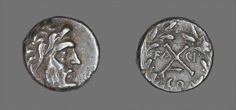 Hemidrachm (Coin) Depicting the God Zeus Amarios, 191/146 BC, Greek, Ancient Greece, Silver, Diam.
