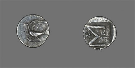 Hemidrachm (Coin) Depicting a Dove, 251/146 BC, Greek, Ancient Greece, Silver, Diam. 1.6 cm, 2.08 g