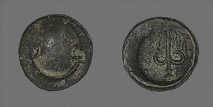 Coin Depicting a Boeotian Shield, about 196/146 BC, Greek, Boeotia, Ancient Greece, Bronze, Diam. 1