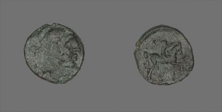 Coin Depicting the Hero Herakles, 277/239 BC, Greek, Ancient Greece, Bronze, Diam. 1.8 cm, 3.90 g