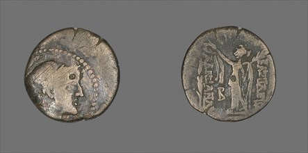Coin Depicting the Goddess Athena, 336/323 BC, Greek, Macedonia, Ancient Greece, Bronze, Diam. 1.9
