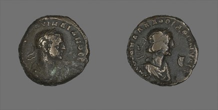 Tetradrachm (Coin) Portraying Emperor Aurelian, AD 270, Roman, Alexandria, Billon, Diam. 2 cm, 10