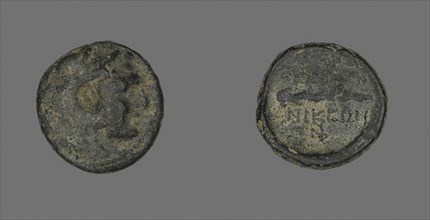 Coin Depicting the Hero Herakles, about 168 BC, Greek, Thessalonika, Macedonia, Ancient Greece,