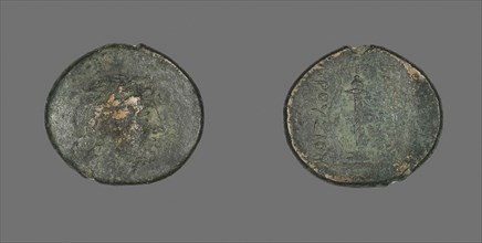 Coin Depicting the God Apollo, about 238/183 BC, Greek, Ancient Greece, Bronze, Diam. 2.1 cm, 5.26