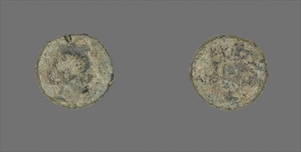 Coin Depicting the Amazon Cyme, about 250 BC, Greek, minted in Cyme, Acolis, Ancient Greece,