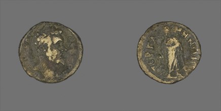 Coin Portraying Emperor Septimius Severus, 159/138 BC, Roman, Rome, Bronze, Diam. 1.9 cm, 3.49 g