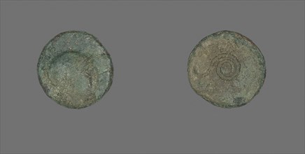 Coin Depicting the Goddess Athena, 159/138 BC, Greek, Ancient Greece, Bronze, Diam. 1.6 cm, 2.74 g