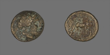 Coin Depicting the God Apollo, 2nd century BC, Greek, Ancient Greece, Bronze, Diam. 1.9 cm, 5.63 g