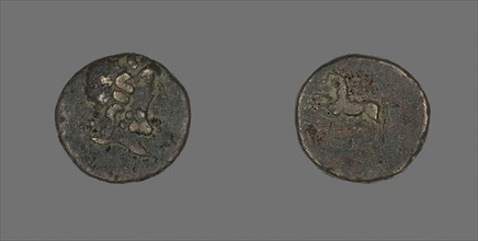 Coin Portraying the God Asklepios (?), 51 BC, Greek, Ancient Greece, Bronze, Diam. 1.8 cm, 4.73 g