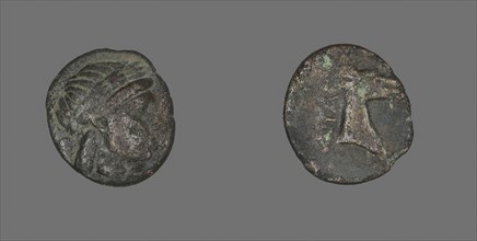 Coin Depicting the God Apollo, 3rd century BC, Greek, Ancient Greece, Bronze, Diam. 1.8 cm, 3.12 g