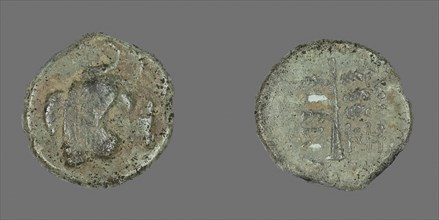Coin Depicting Pegasus, 4th century BC, Greek, Ancient Greece, Bronze, Diam. 1.4 cm, 1.41 g