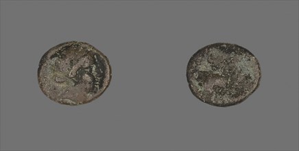 Coin Depicting the Amazon Cyme, about 250 BC, Greek, Ancient Greece, Bronze, Diam. 1.6 cm, 2.87 g