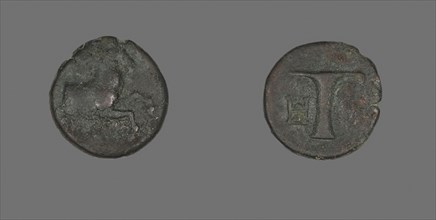 Coin Depicting a Horse, about 320/250 BC, Greek, Ancient Greece, Bronze, Diam. 1.8 cm, 4.13 g