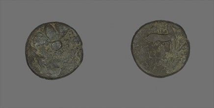 Coin Depicting a Wreath, about 202/133 BC, Greek, Ancient Greece, Bronze, Diam. 1.7 cm, 3.50 g