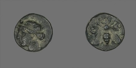 Coin Depicting the Goddess Artemis, 258/202 BC, Greek, minted in Ephesos, Ancient Greece, Bronze,