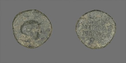 Coin Depicting the Goddess Athena, 300/200 BC, Greek, Ancient Greece, Bronze, Diam. 1.3 cm, 1.49 g