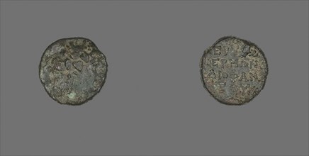 Coin Depicting the God Dionysos, 300/200 BC, Greek, Ancient Greece, Bronze, Diam. 1.4 cm, 2.71 g